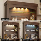 Mobile bar da caffè con luci a LED Mobile da buffet alto 182 cm con contenitore