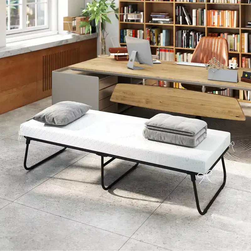 Costway 75 x 31 Folding Bed w/ Memory Foam Breathable Mesh & Heavy-Duty Metal Frame