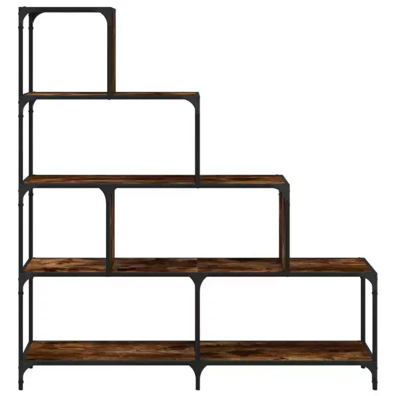 vidaXL Bookcase 4-Stair Storage Bookshelf Display Cabinet Engineered Wood