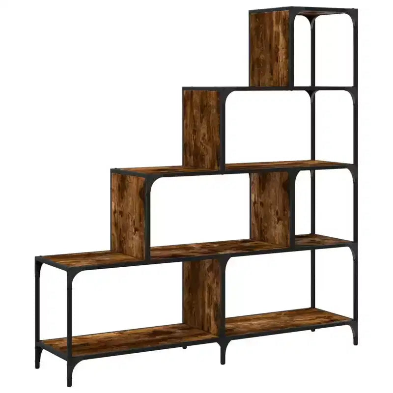 vidaXL Bookcase 4-Stair Storage Bookshelf Display Cabinet Engineered Wood