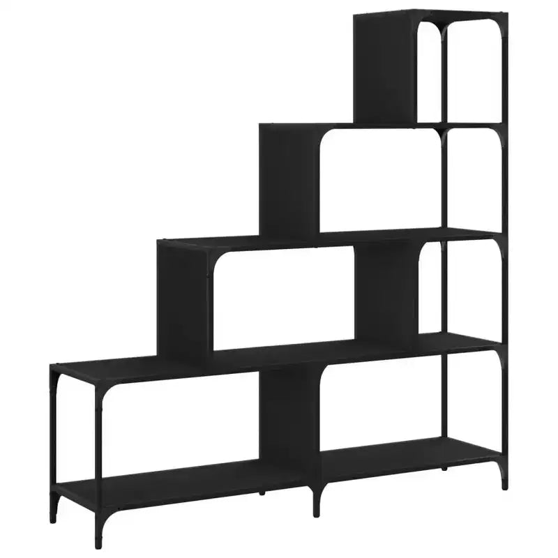 vidaXL Bookcase 4-Stair Storage Bookshelf Display Cabinet Engineered Wood