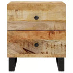 Table de chevet Bois de manguier massif noir Table de chevet moyenne