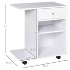 Carrello per stampante mobile, carrello portadocumenti con ruote, ripiano regolabile, cassetto e supporto per CPU