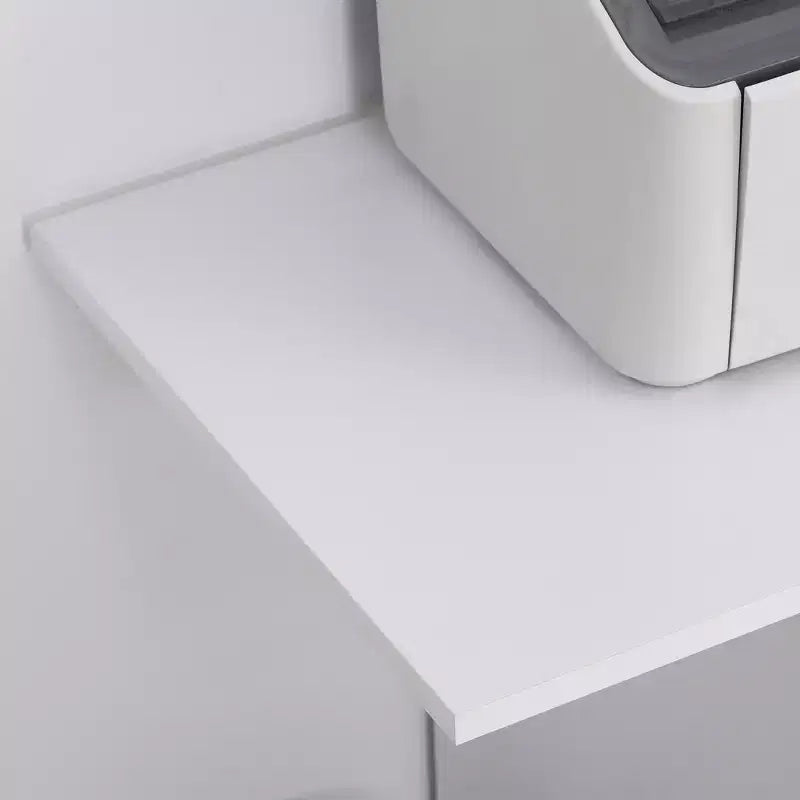 Carrello per stampante mobile, carrello portadocumenti con ruote, ripiano regolabile, cassetto e supporto per CPU