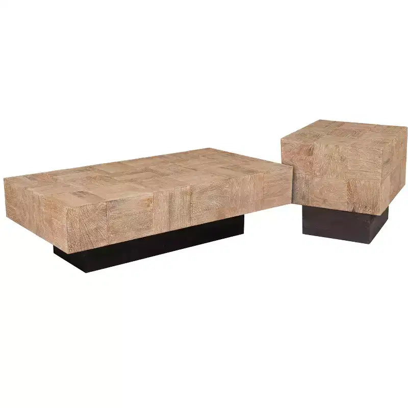 HomeRoots 24 Brown Solid Wood End Table