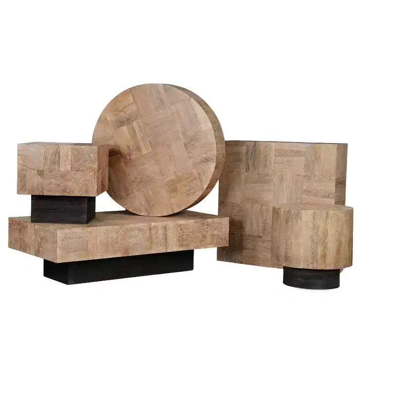 HomeRoots 24 Brown Solid Wood End Table
