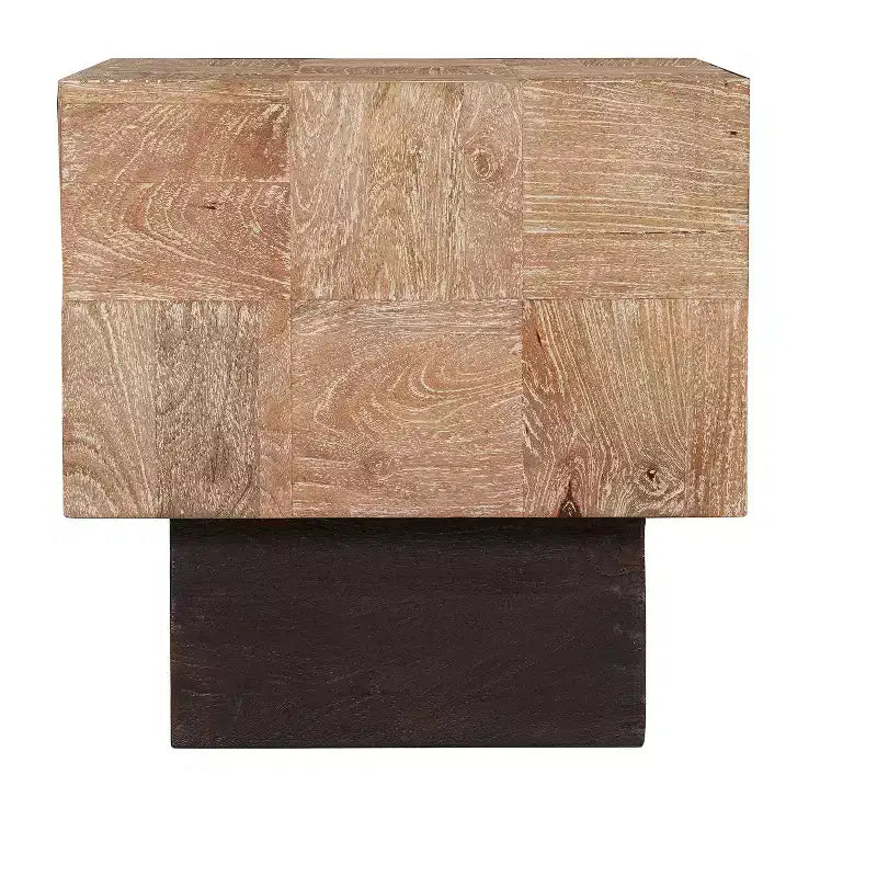HomeRoots 24 Brown Solid Wood End Table