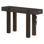 Tavolino Console da 47 con Cassetti, Tavolo Dietro Divano in Legno, Tavolino Stretto da Ingresso per Soggiorno o Ufficio