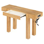 Tavolino Console da 47 con Cassetti, Tavolo Dietro Divano in Legno, Tavolino Stretto da Ingresso per Soggiorno o Ufficio