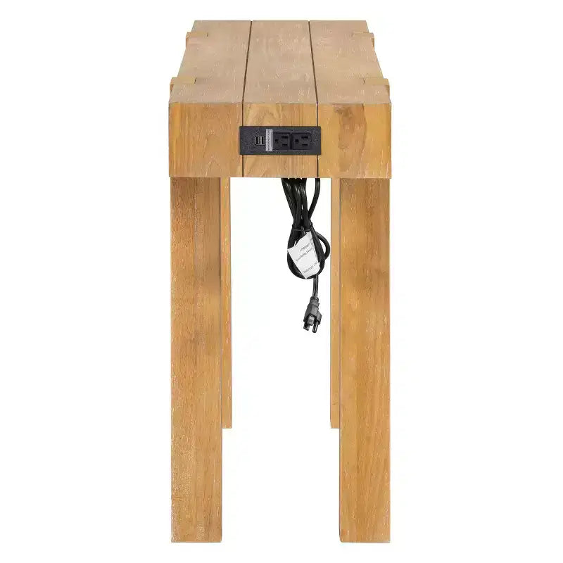 Tavolino Console da 47 con Cassetti, Tavolo Dietro Divano in Legno, Tavolino Stretto da Ingresso per Soggiorno o Ufficio