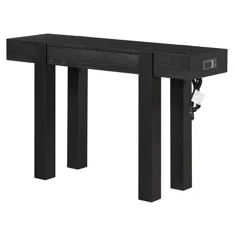 Tavolino Console da 47 con Cassetti, Tavolo Dietro Divano in Legno, Tavolino Stretto da Ingresso per Soggiorno o Ufficio