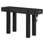 Tavolino Console da 47 con Cassetti, Tavolo Dietro Divano in Legno, Tavolino Stretto da Ingresso per Soggiorno o Ufficio