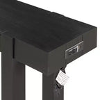 Tavolino Console da 47 con Cassetti, Tavolo Dietro Divano in Legno, Tavolino Stretto da Ingresso per Soggiorno o Ufficio