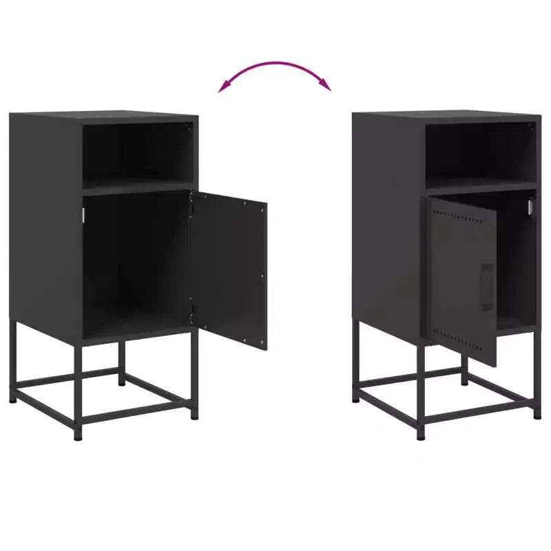 Tavolino Comodino per Camera da Letto in Acciaio