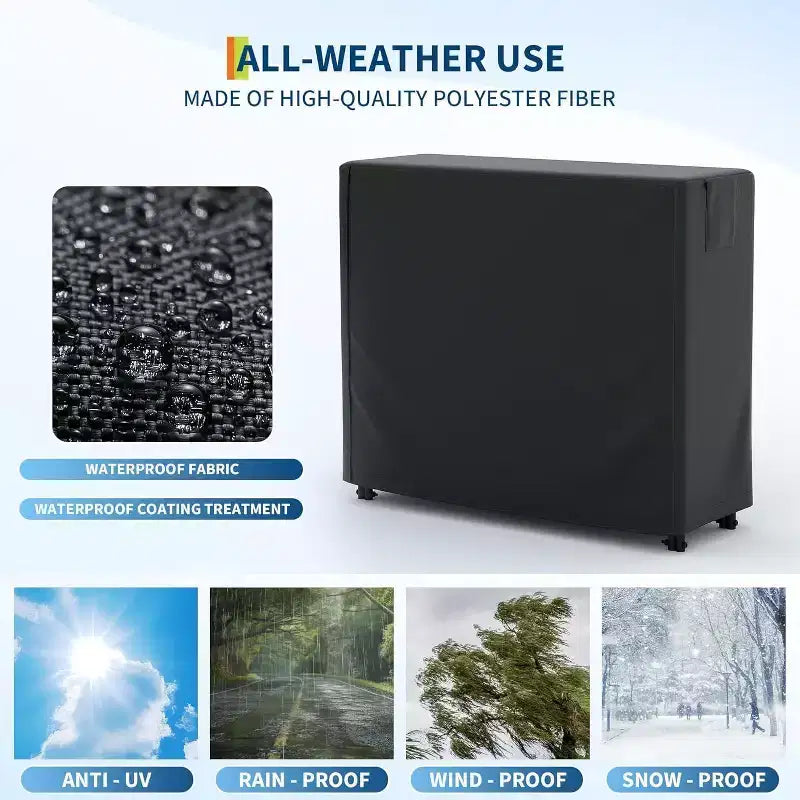 Full Covered Firewood Rack with Black Waterproof Cover, Outdoor Metal Log Holder with Zipper for Fireplace Porch Patio