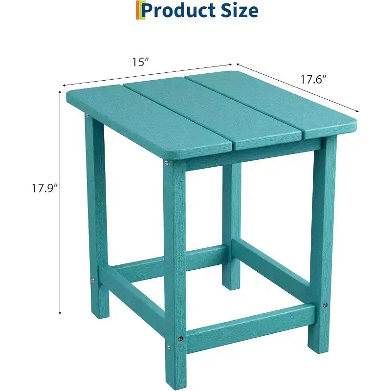 Weather Resistant Square Outdoor Side Table, Patio End Table for Backyard, Pool, Front Porch, and Indoor UsePerfect Companion Piece