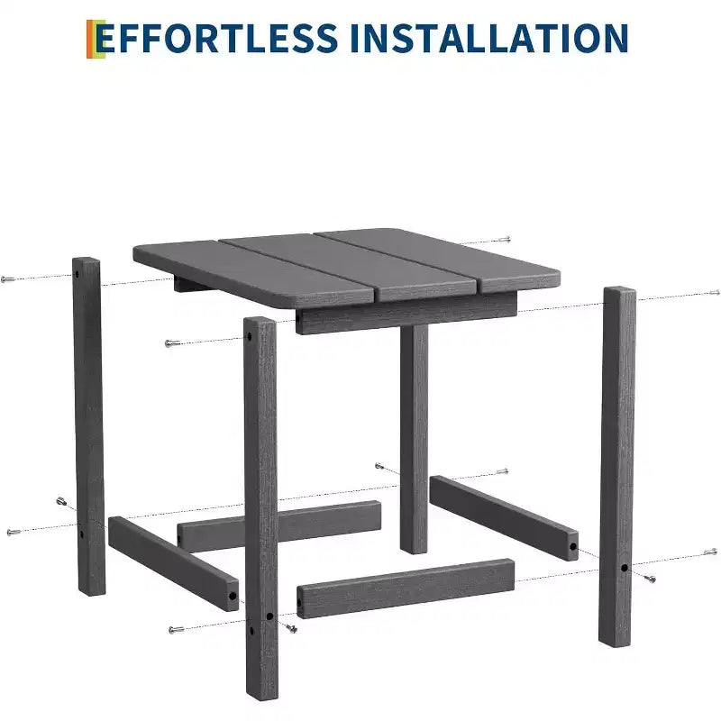 Weather Resistant Square Outdoor Side Table, Patio End Table for Backyard, Pool, Front Porch, and Indoor UsePerfect Companion Piece