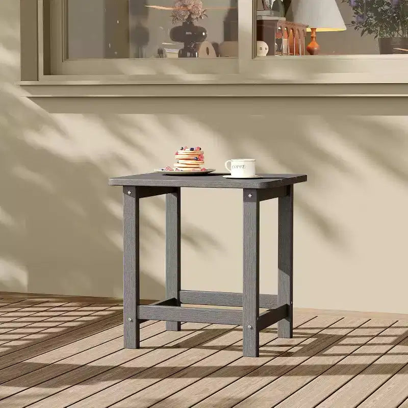 Weather Resistant Square Outdoor Side Table, Patio End Table for Backyard, Pool, Front Porch, and Indoor UsePerfect Companion Piece