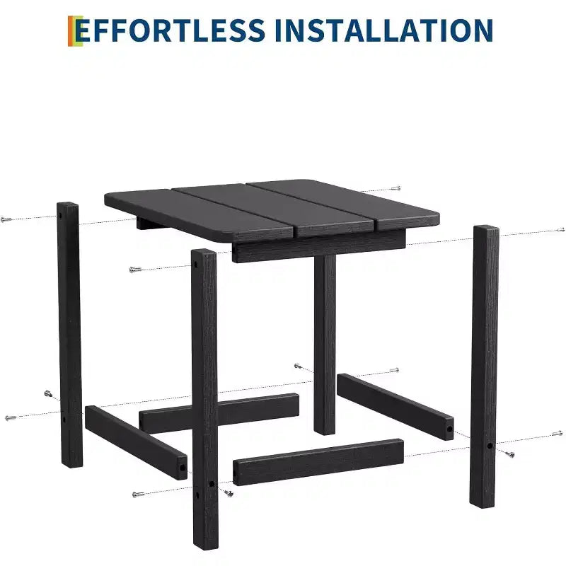 Weather Resistant Square Outdoor Side Table, Patio End Table for Backyard, Pool, Front Porch, and Indoor UsePerfect Companion Piece