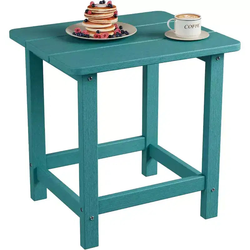 Weather Resistant Square Outdoor Side Table, Patio End Table for Backyard, Pool, Front Porch, and Indoor UsePerfect Companion Piece