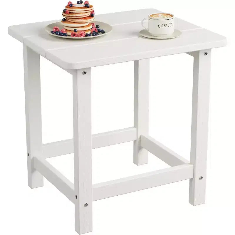 Weather Resistant Square Outdoor Side Table, Patio End Table for Backyard, Pool, Front Porch, and Indoor UsePerfect Companion Piece