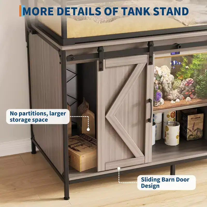 Reptile Tank Stand, Fish Tank Stand Fits Up to 120 Gallon, Aquarium Stand with 48 x 24 Tabletop