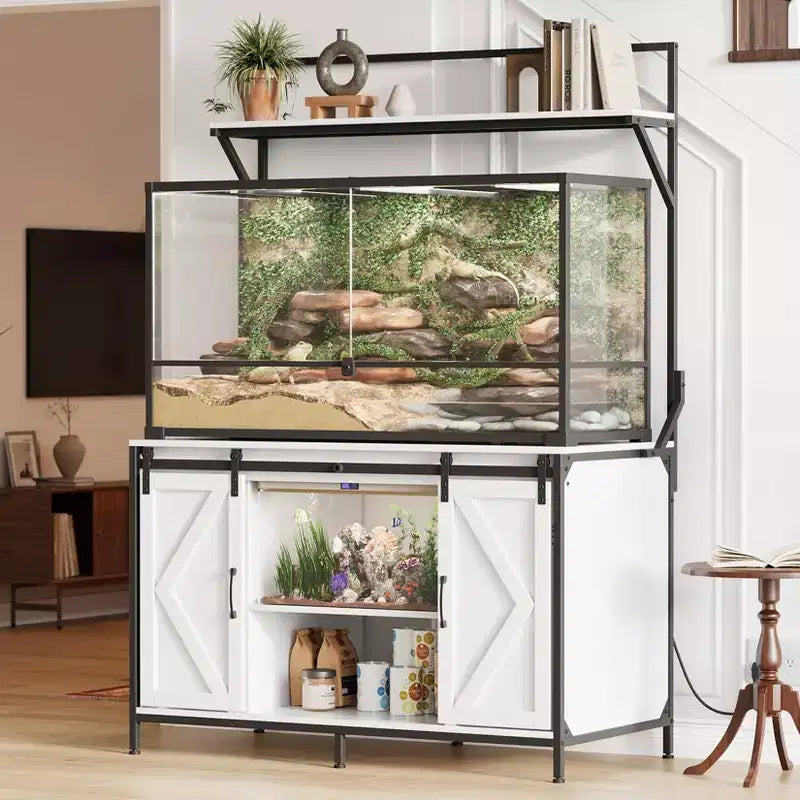 Reptile Tank Stand, Fish Tank Stand Fits Up to 120 Gallon, Aquarium Stand with 48 x 24 Tabletop