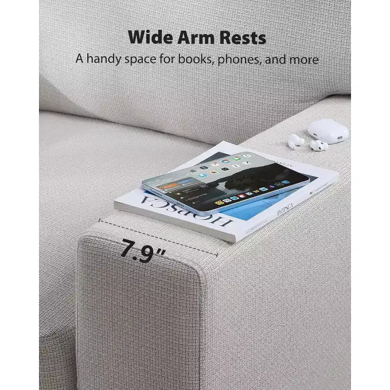 65 In Modern Couch with Deep Seats and Wide Armrests, Loveseat Couches for Living Room, Comfortable Love Seat Sofa with Max weight capacity 300 lbs