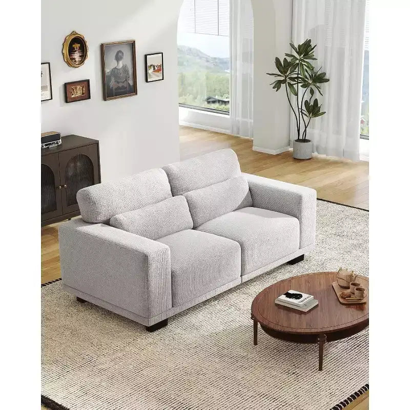 65 In Modern Couch with Deep Seats and Wide Armrests, Loveseat Couches for Living Room, Comfortable Love Seat Sofa with Max weight capacity 300 lbs