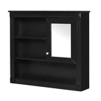 Mobiletto a specchio rettangolare in MDF da 32" L x 28" H con 5 ripiani rimovibili, cerniere a chiusura ammortizzata