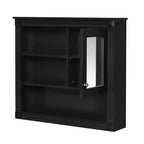 Mobiletto a specchio rettangolare in MDF da 32" L x 28" H con 5 ripiani rimovibili, cerniere a chiusura ammortizzata