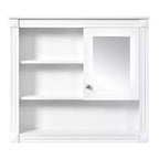 Mobiletto a specchio rettangolare in MDF da 32" L x 28" H con 5 ripiani rimovibili, cerniere a chiusura ammortizzata