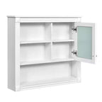 Mobiletto a specchio rettangolare in MDF da 32" L x 28" H con 5 ripiani rimovibili, cerniere a chiusura ammortizzata