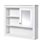 Mobiletto a specchio rettangolare in MDF da 32" L x 28" H con 5 ripiani rimovibili, cerniere a chiusura ammortizzata