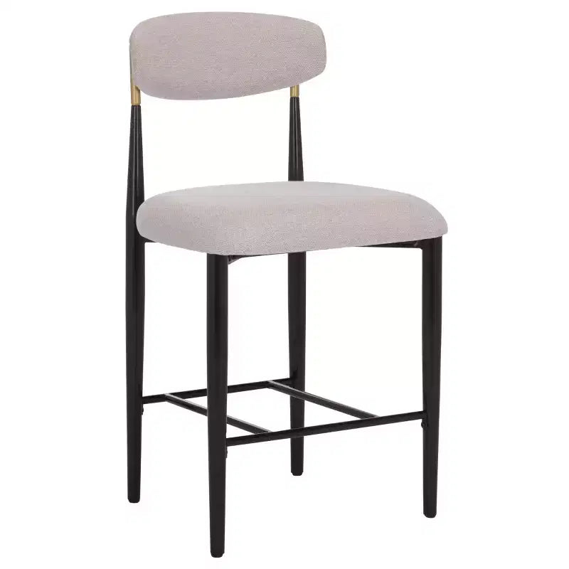 Covelle Counter Stool (Set of 2) - BST6402A - Black Gold/Dove Grey - Safavieh
