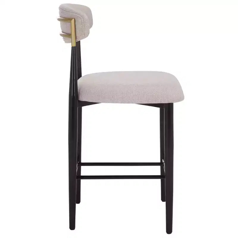 Covelle Counter Stool (Set of 2) - BST6402A - Black Gold/Dove Grey - Safavieh