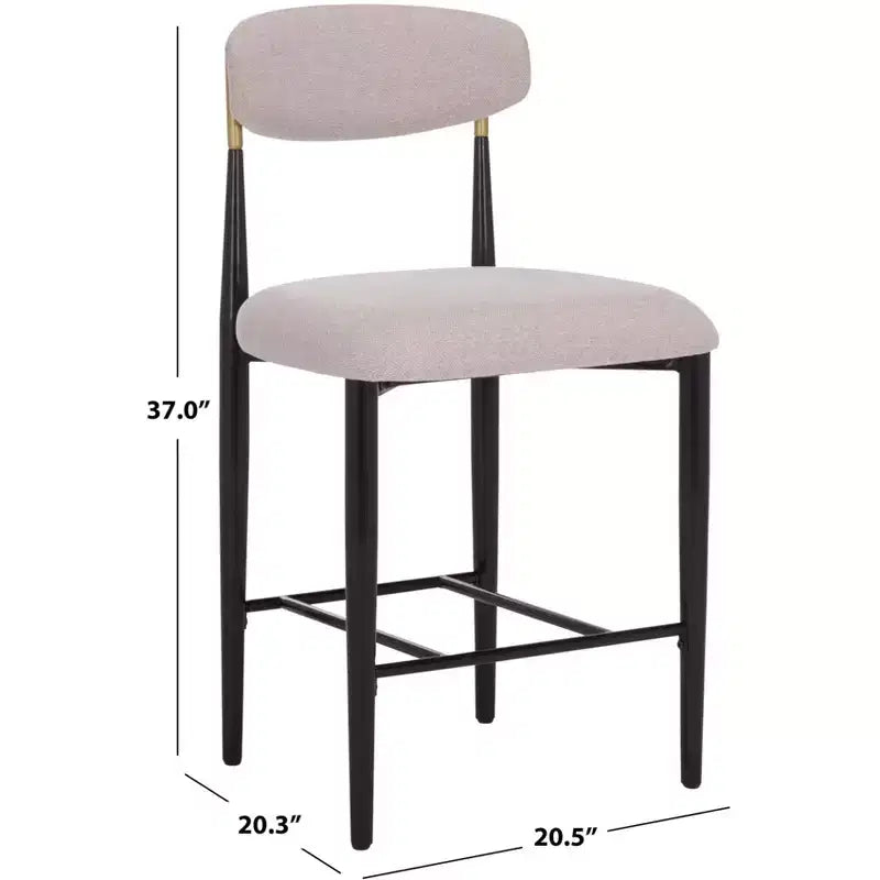 Covelle Counter Stool (Set of 2) - BST6402A - Black Gold/Dove Grey - Safavieh