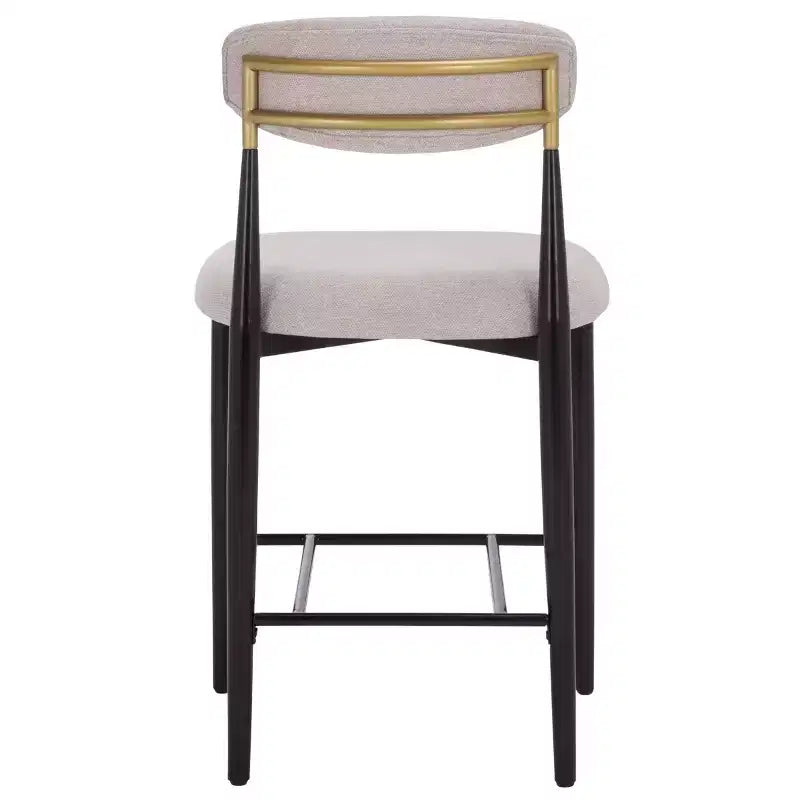 Covelle Counter Stool (Set of 2) - BST6402A - Black Gold/Dove Grey - Safavieh