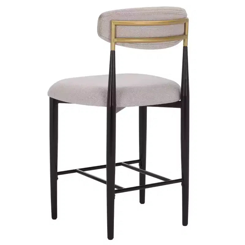 Covelle Counter Stool (Set of 2) - BST6402A - Black Gold/Dove Grey - Safavieh