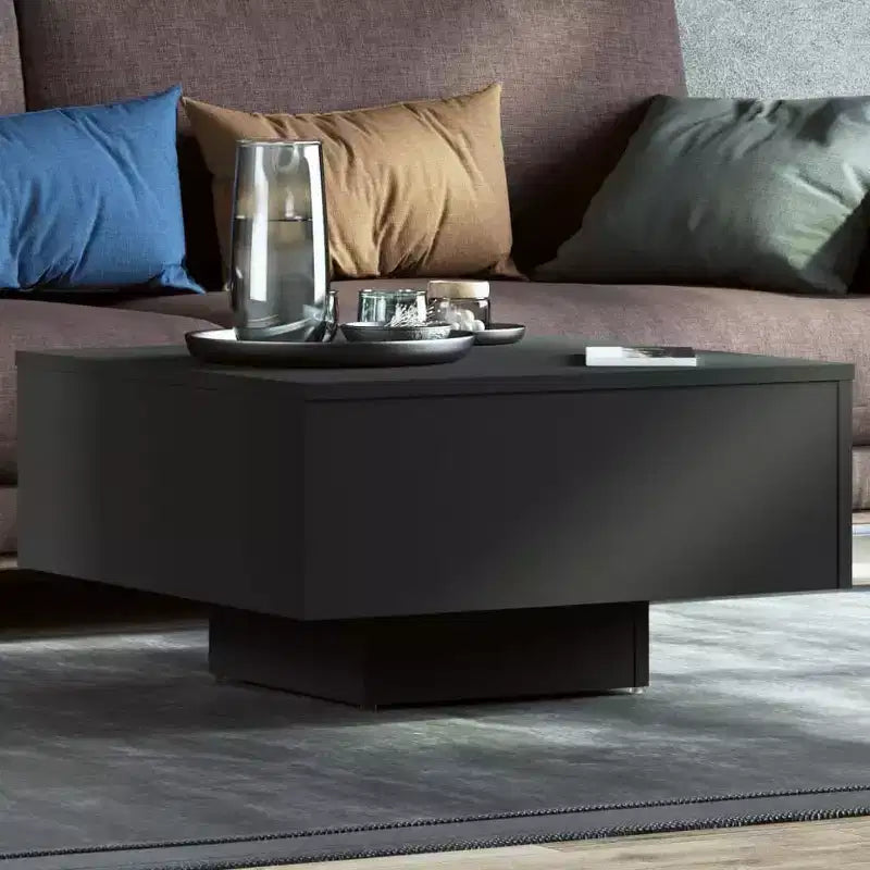 vidaXL Coffee Table White Engineered Wood 23.6 in x 23.6 in x 12.4 in