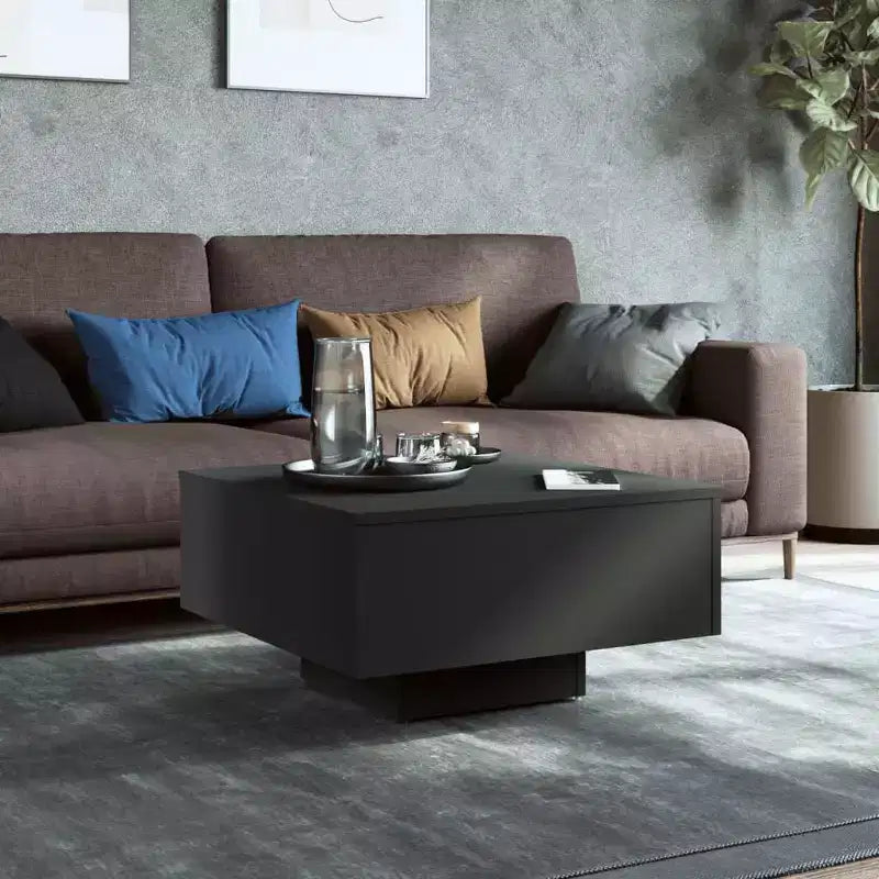 vidaXL Coffee Table White Engineered Wood 23.6 in x 23.6 in x 12.4 in