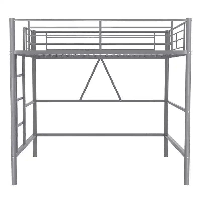 VECELO Metal Bunk Bed Twin Over Twin, Industrial Bunkbeds with Ladder and Full-Length Guardrail