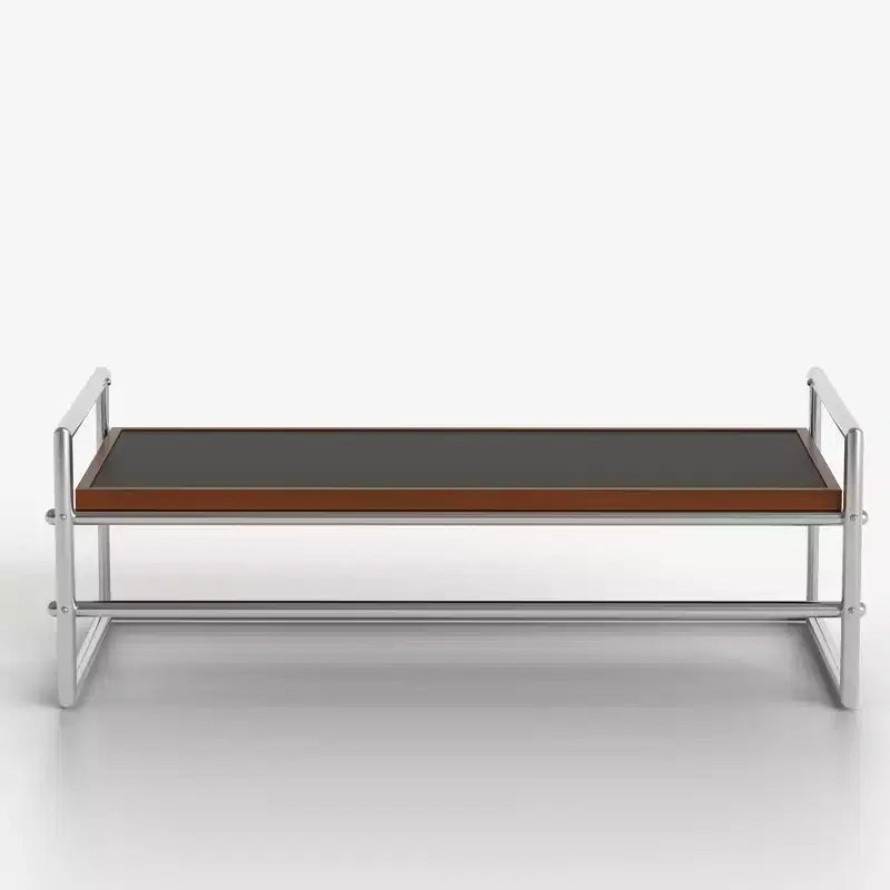 50 in. Modern Walnut 2-in-1 Transforming Coffee Table to Dining Table with Heavy Duty Stainless Steel Frame Brown Gaoyangjiaju