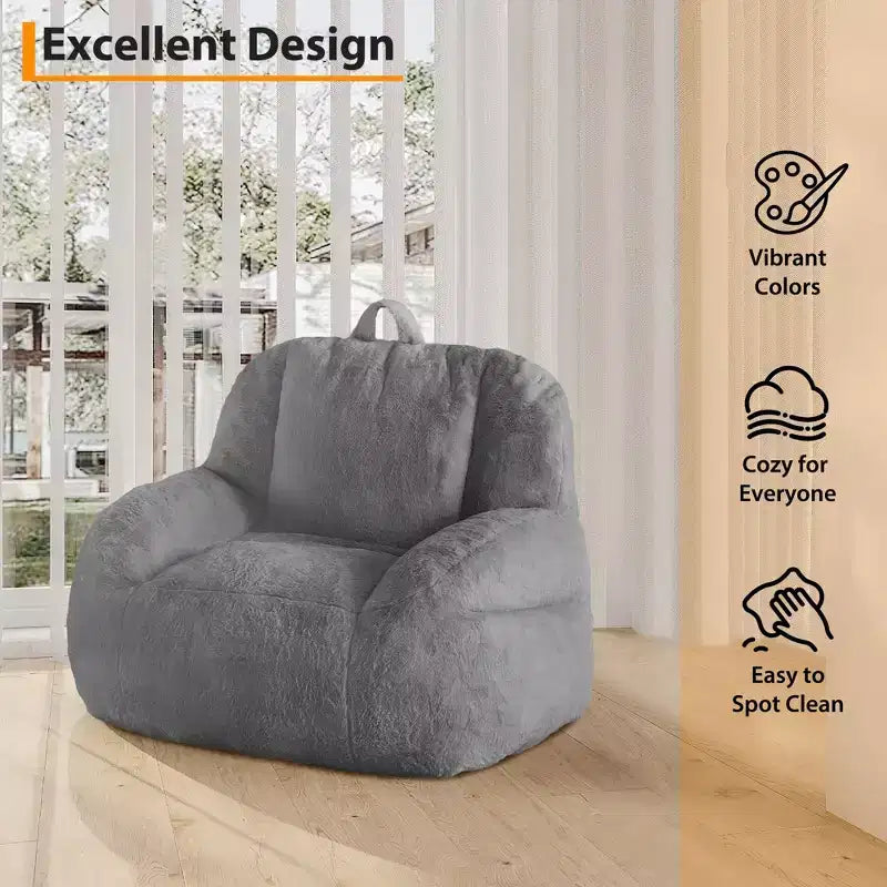 Grand pouf géant - Canapé de sol confortable avec rembourrage pour adultes/adolescents dans le salon/salle de jeux/sous-sol