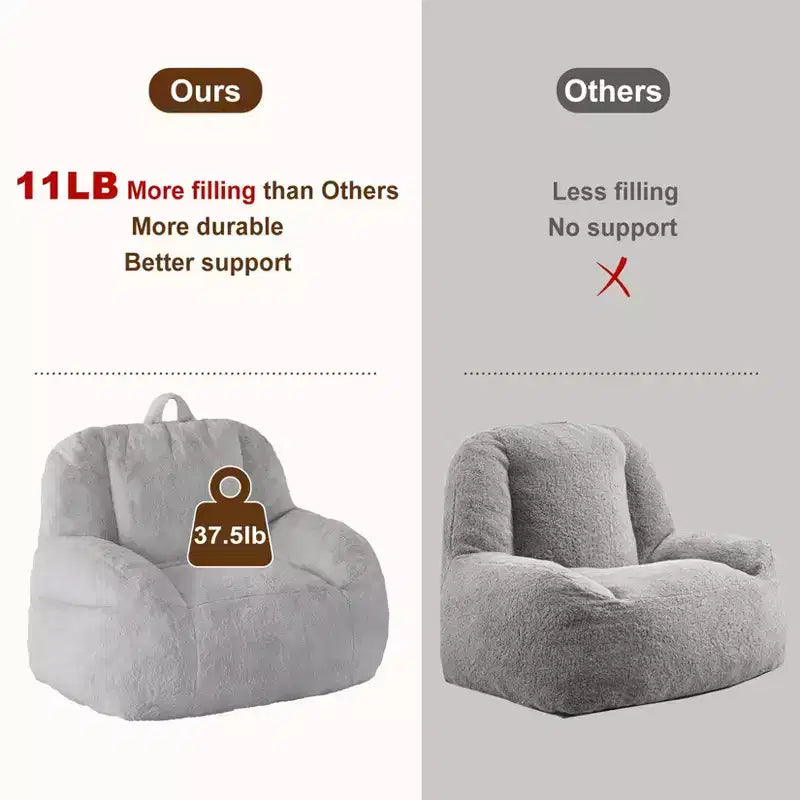 Grand pouf géant - Canapé de sol confortable avec rembourrage pour adultes/adolescents dans le salon/salle de jeux/sous-sol