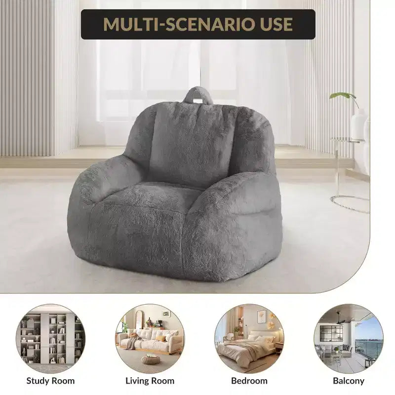 Grand pouf géant - Canapé de sol confortable avec rembourrage pour adultes/adolescents dans le salon/salle de jeux/sous-sol