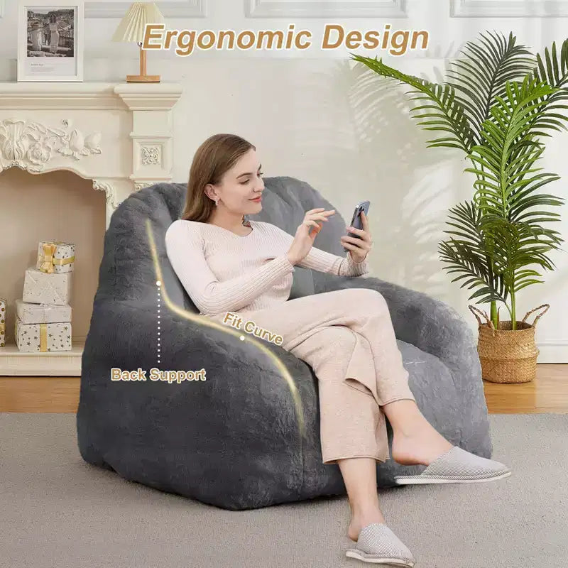 Grand pouf géant - Canapé de sol confortable avec rembourrage pour adultes/adolescents dans le salon/salle de jeux/sous-sol