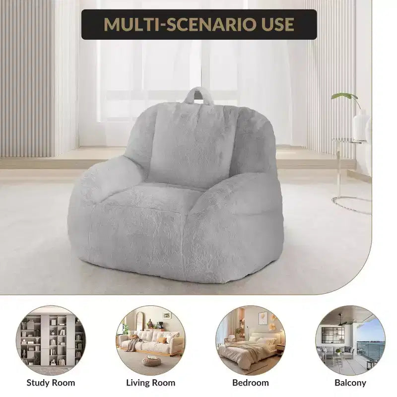 Grand pouf géant - Canapé de sol confortable avec rembourrage pour adultes/adolescents dans le salon/salle de jeux/sous-sol