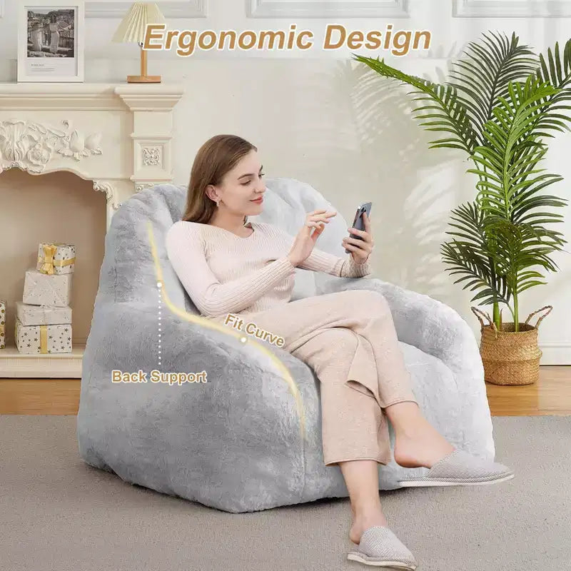 Grand pouf géant - Canapé de sol confortable avec rembourrage pour adultes/adolescents dans le salon/salle de jeux/sous-sol