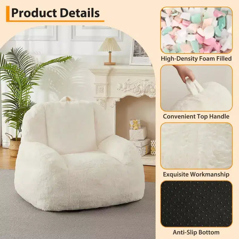Grand pouf géant - Canapé de sol confortable avec rembourrage pour adultes/adolescents dans le salon/salle de jeux/sous-sol